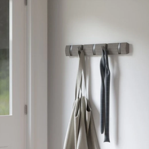 Umbra flip hooks wall rail, grey color - Umbra - Image 3