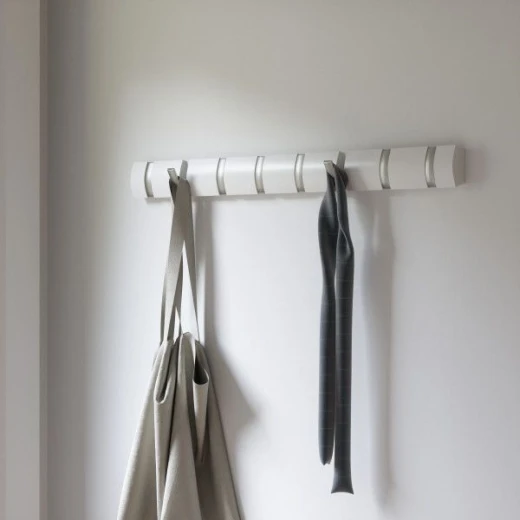 Umbra flip hooks wall rail, white color - Umbra - Image 2