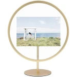Umbra round photo frame, light gold 4*6 cm - Umbra