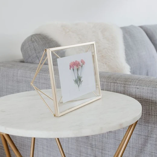 Umbra square photo frame, gold 4*6 cm - Umbra - Image 4