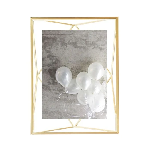 Umbra square photo frame, gold 4*6 cm - Umbra - Image 2