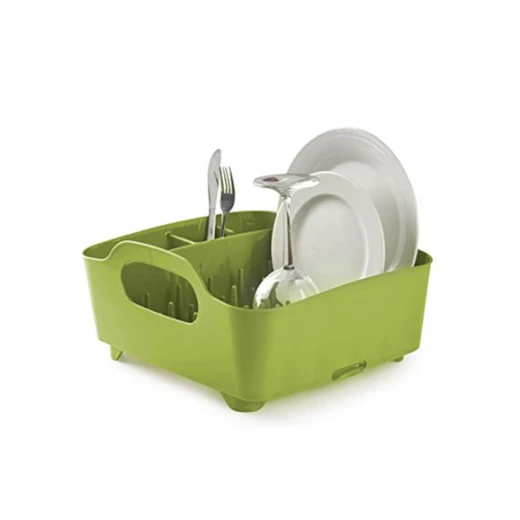 Umbra Tub Dish Drying Rack, Green Umbra Tub Dish Drying Rack, Green