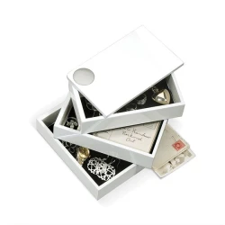 Umbra Spindle Jewelry Box, White