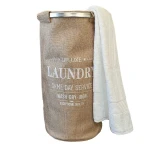 Weva ringo foldable laundry basket, dark beige - Weva