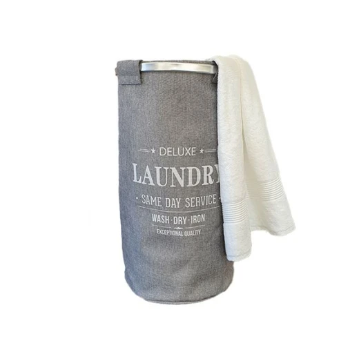 Weva ringo foldable laundry basket, grey - Weva - Image 5