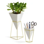 Umbra Tabletop Vessels, Set of 2 White And Gold - Umbra