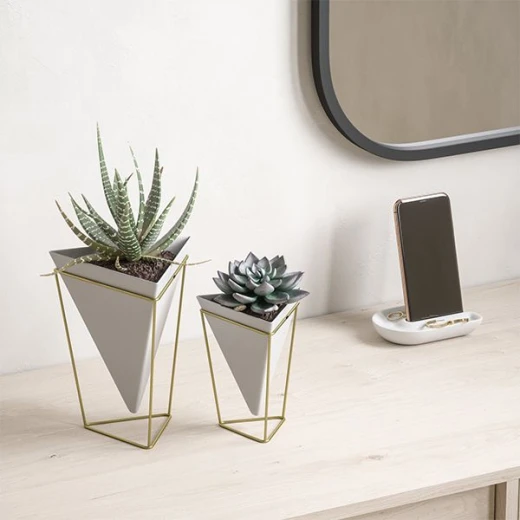 Umbra Tabletop Vessels, Set of 2 White And Gold - Umbra - Image 3