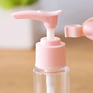 مجموعة زجاجات السفر البلاستيكية، 5 قطع, باللون الزهري - Image 3