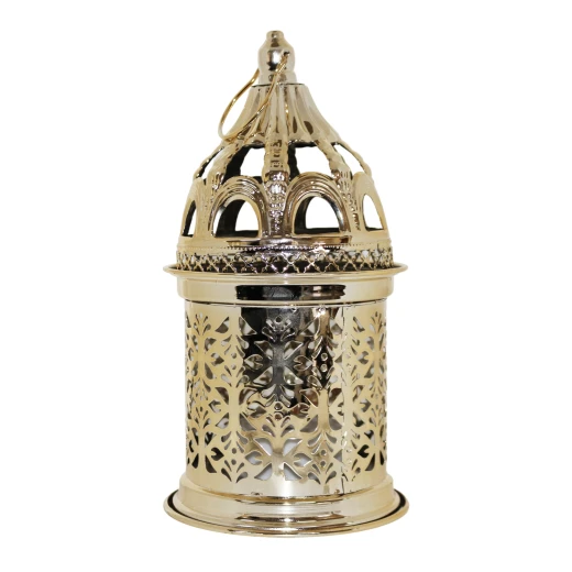 فانوس رمضان ، باللون الذهبي ، 13.1 × 13.1 × 25 سم