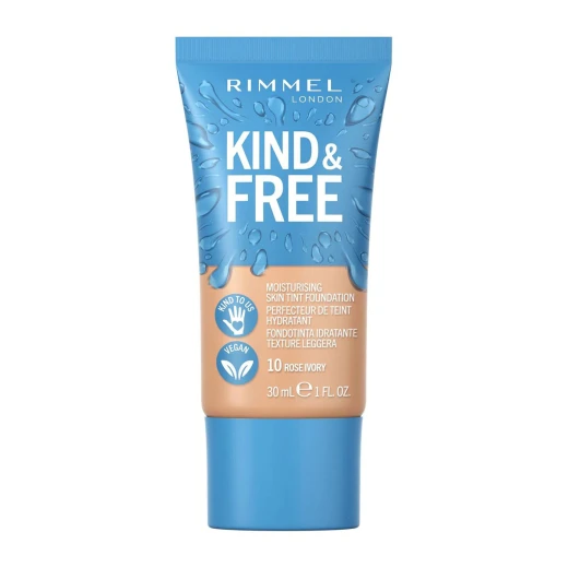 كريم أساس Rimmel London Kind & Free Rose Ivory مرطب للبشرة 30 مل جمال نظيف لبشرة متألقة كريم أساس Rimmel London Kind & Free Rose Ivory مرطب للبشرة 30 مل جمال نظيف لبشرة متألقة
