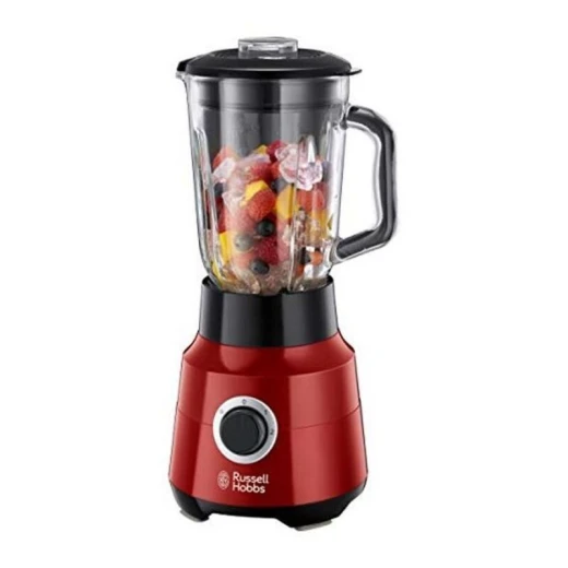 خلاط مع إبريق زجاجي، أحمر اللون، 650 وات، سعة 1.5 لتر من راسل هوبس - راسل هوبز - Image 4
