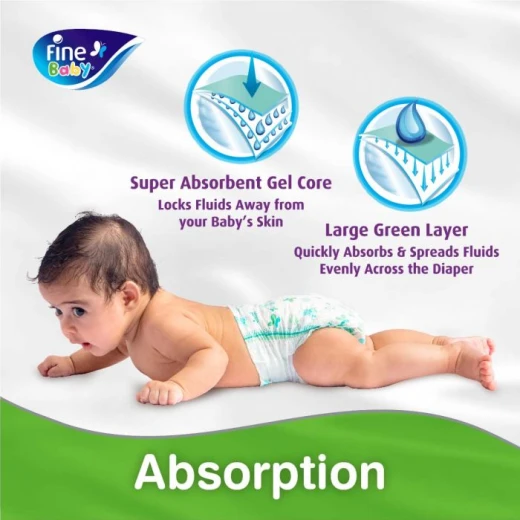 Fine Baby Diapers Mega Pack, Size 6, Junior 16+ Kg, 66 Diapers - Fine Baby - Image 4