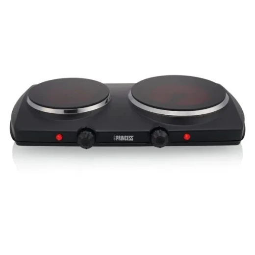 Princess Double Ceramic Hot Plate: Experience the convenience of a dual-burner electric cooktop, perfect for any kitchen. This portable and efficient appliance offers versatile cooking options, ideal for apartments, dorms, and limited spaces. Enjoy effortless meals with this easy-to-use and compact design. - Princess - Image 4