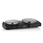 Princess Double Ceramic Hot Plate: Experience the convenience of a dual-burner electric cooktop, perfect for any kitchen. This portable and efficient appliance offers versatile cooking options, ideal for apartments, dorms, and limited spaces. Enjoy effortless meals with this easy-to-use and compact design. - Princess