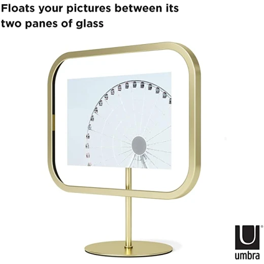 Umbra Square Photo Display, Gold Color, 4X6 - Umbra - Image 2