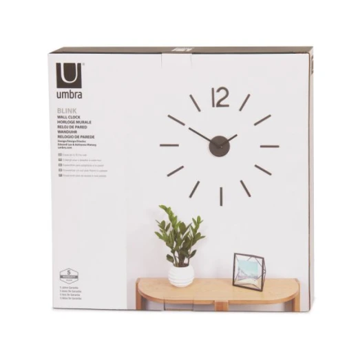 Umbra Blink Wall Clock, Black Color - Umbra - Image 2