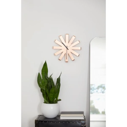 Umbra Ribbonwood Wall Clock, Copper Color - Umbra - Image 2