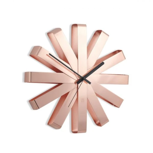 Umbra Ribbonwood Wall Clock, Copper Color
