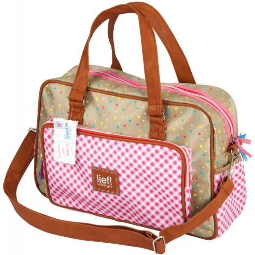 Lief Diaper Bag + Changing Mat, Pink Color - Lief - Image 2