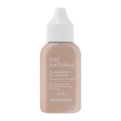 Seventeen The Natural Transparent Foundation SPF20 All Skin Types Liquid Makeup 35ml for Flawless Finish