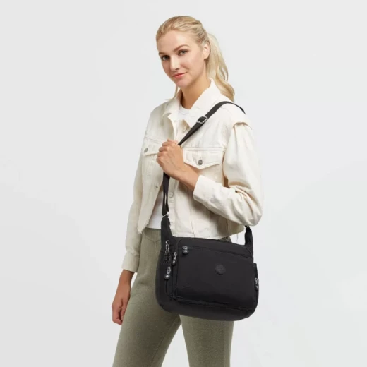 Kipling Gabbie Shoulder Bag Black Noir, Medium - Kipling - Image 3
