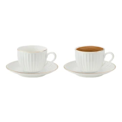 Madame Coco Blanc Coffee Cups, Set of 2 Pieces
