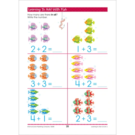كتاب الاستعداد للرياضيات للصفوف من رياض الأطفال إلى الصف الأول من سكول زون - سكول زون - Image 3