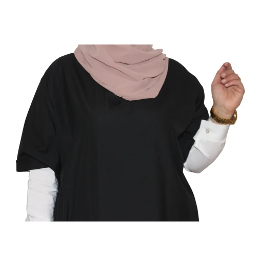 زي طبي وملابس تمريض نسائية, بأكمام قصيرة, باللون الأسود - Image 4