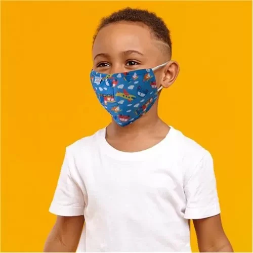 قناع الوجه مصنوع من القطن للأطفال، بتصميم المواصلات من ستيفن جوزيف - ستيفن جوزيف - Image 2