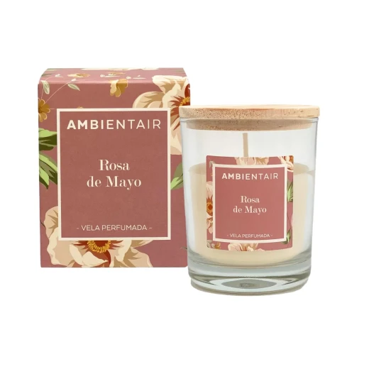 Ambientair Scented Candle Floral, Rosa De Mayo Scent Ambientair Scented Candle Floral, Rosa De Mayo Scent