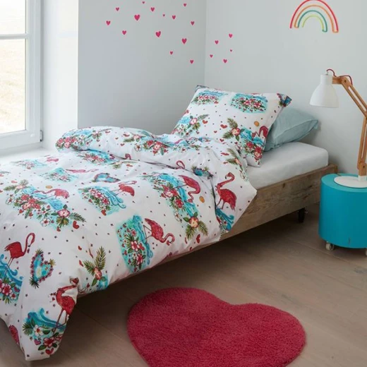 طقم وجه لحاف بتصميم فلامنغو, باللون الزهري, بالحجم مفرد و مفرد كبير, 2 قطع من بيدنج هاوس طقم وجه لحاف بتصميم فلامنغو, باللون الزهري, بالحجم مفرد و مفرد كبير, 2 قطع من بيدنج هاوس