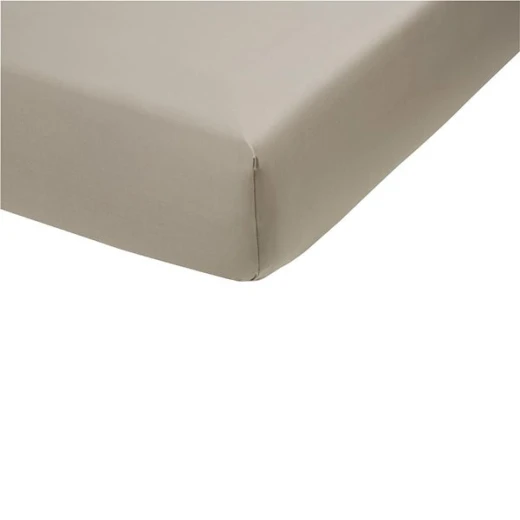 Bedding house fitted sheet set, cotton, taupe color, king size, 3 pieces - Bedding House - Image 3
