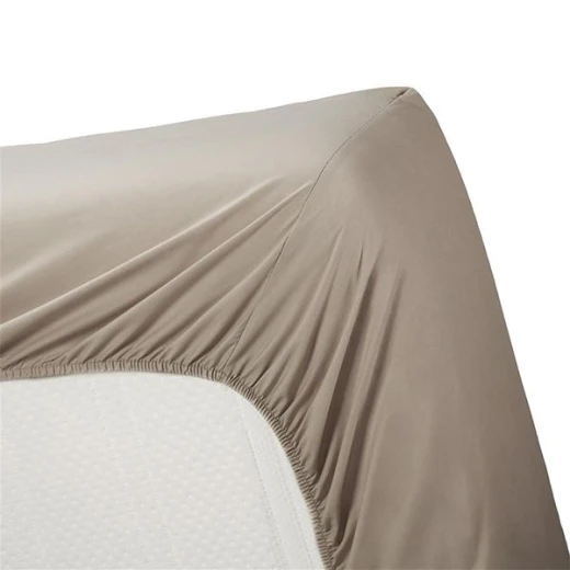 Bedding house fitted sheet set, cotton, taupe color, king size, 3 pieces - Bedding House - Image 2