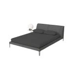 Bedding house fitted sheet set, cotton, anthracite color, queen size, 3 pieces - Bedding House