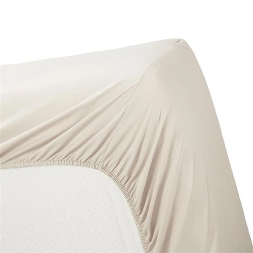 Bedding house fitted sheet set, cotton, sand color, queen size, 3 pieces - Bedding House - Image 2