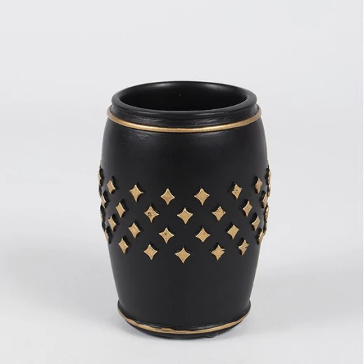 طقم إكسسوارات الحمام, باللون الأسود, 5 قطع من إيريا - إيريا - Image 3