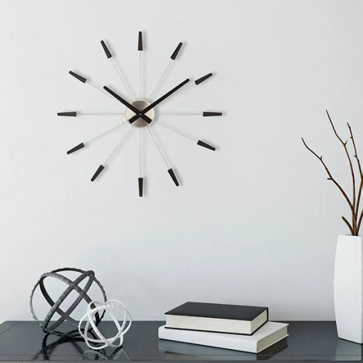 Nextime plug inn wall clock, black color - Nextime - Image 5