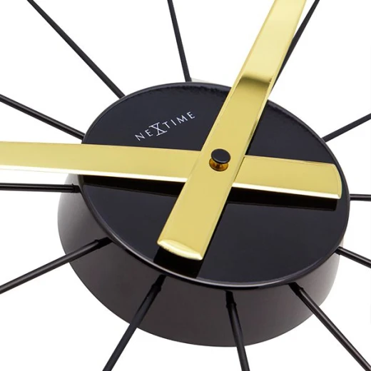 Nextime plug in wall clock, gold color - Nextime - Image 3