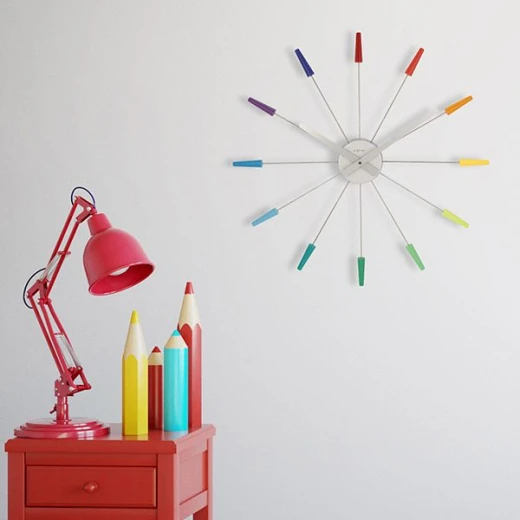 Nextime plug inn wall clock, multicolor - Nextime - Image 2