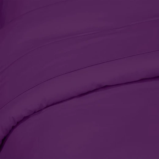 Fieldcrest plain duvet cover, cotton, dark purple color, super king size - Fieldcrest - Image 2