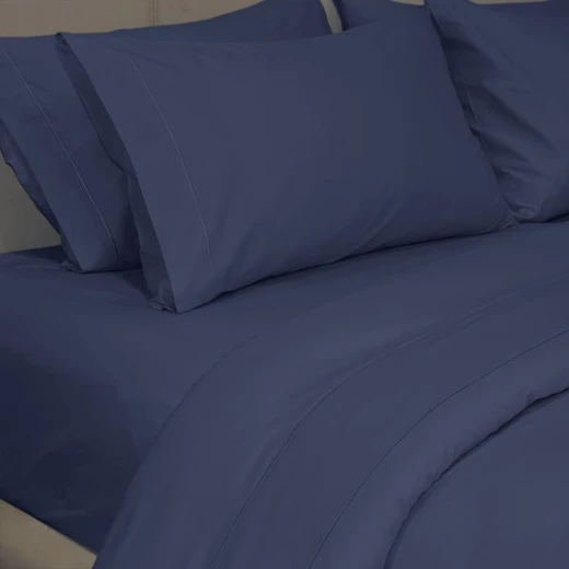 Fieldcrest plain duvet cover, cotton, navy blue color, super king size - Fieldcrest - Image 3
