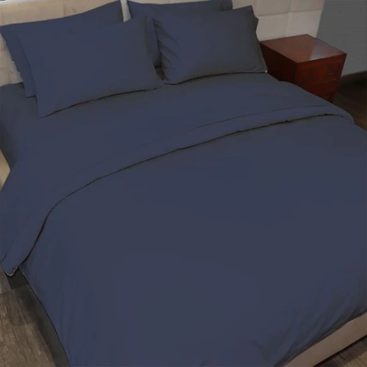 Fieldcrest plain duvet cover, cotton, navy blue color, super king size Fieldcrest plain duvet cover, cotton, navy blue color, super king size
