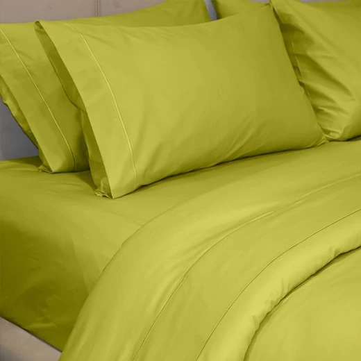 Fieldcrest plain duvet cover, cotton, pistache color, super king size - Fieldcrest - Image 2