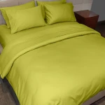 Fieldcrest plain duvet cover, cotton, pistache color, super king size - Fieldcrest