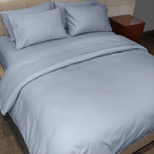Fieldcrest plain duvet cover, cotton, blue color, king size Fieldcrest plain duvet cover, cotton, blue color, king size