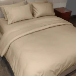 Fieldcrest plain duvet cover, cotton, canvas color, king size - Fieldcrest