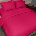 Fieldcrest plain duvet cover, cotton, fuchsia color, king size - Fieldcrest
