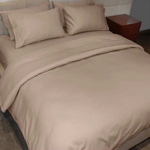 Fieldcrest plain duvet cover, cotton, linen color, king size Fieldcrest plain duvet cover, cotton, linen color, king size