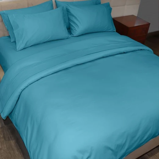 Fieldcrest plain duvet cover, cotton, turquoise color, queen size Fieldcrest plain duvet cover, cotton, turquoise color, queen size