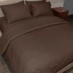 غطاء وجه لحاف بتصميم سادة, باللون البني داكن, حجم مفرد كبير من فيلدكريست - فيلدكريست